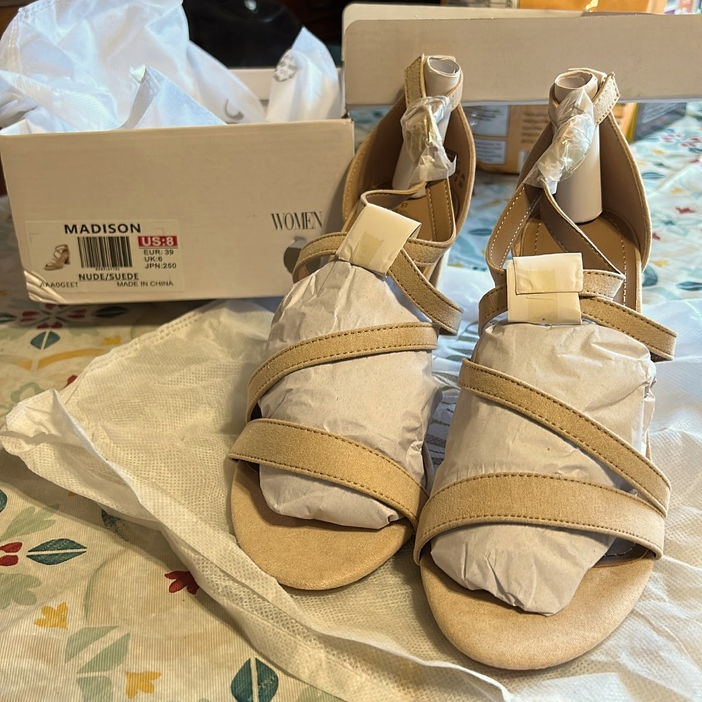 Nude Suede Heels